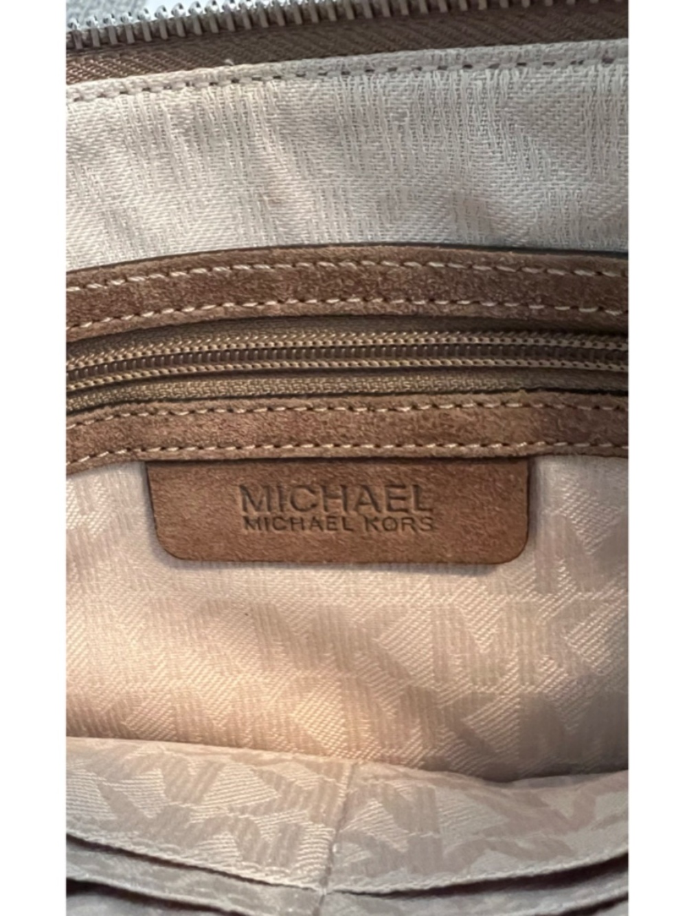Michael Kors Clutch Bag, Tan Suede, Fringed - Picture 3 of 7